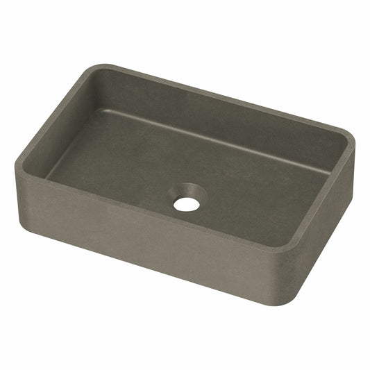 Zale Concrete Rectangle Basin Grey 500 x 350 x 120 NTH - Dark Grey