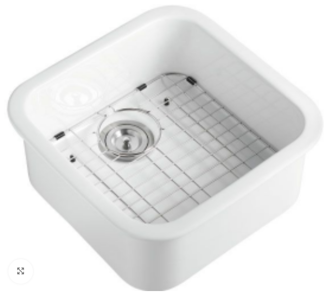 Elba
Fine Fireclay  Bar Sink
Grid and Waste included
Size: 483*483*203mm
Gloss White