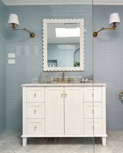 Coventry 120x55 Single Bowl White Vanity with Marble Top & Under Counter Basin - 3TH