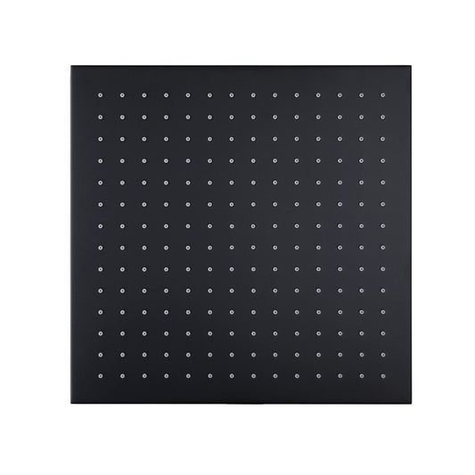 Square Black Brass Shower Head 300mm