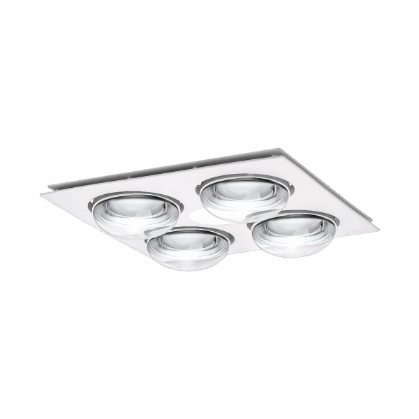 Forme 4 Heat 3 in 1 Bathroom Heater Exhaust Fan & 10w Tricolour LED Downlight - White