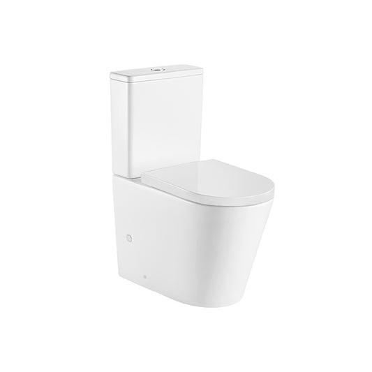 KIT-Fino WhisperFlush Close Coupled Back to Wall Toilet Suite with Thick Seat- Gloss White