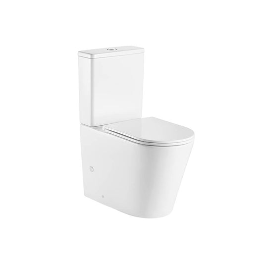 KIT-Fino WhisperFlush Close Coupled Back to Wall Geberit Toilet Suite with Thin Seat- Gloss White