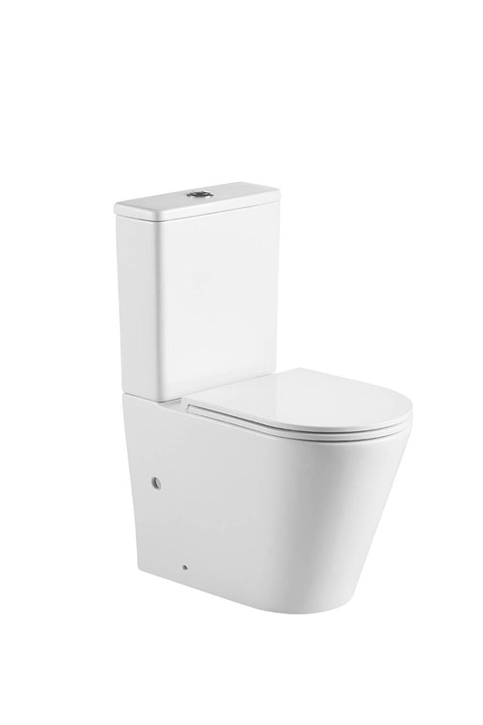 KIT-Fino WhisperFlush Close Coupled Back to Wall Geberit Toilet Suite with Thin Seat- Matte White