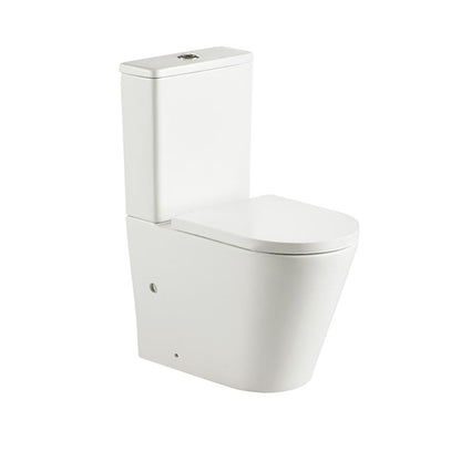 KIT-Fino WhisperFlush Close Coupled Back to Wall Geberit Toilet Suite with Thick Seat- Matte White