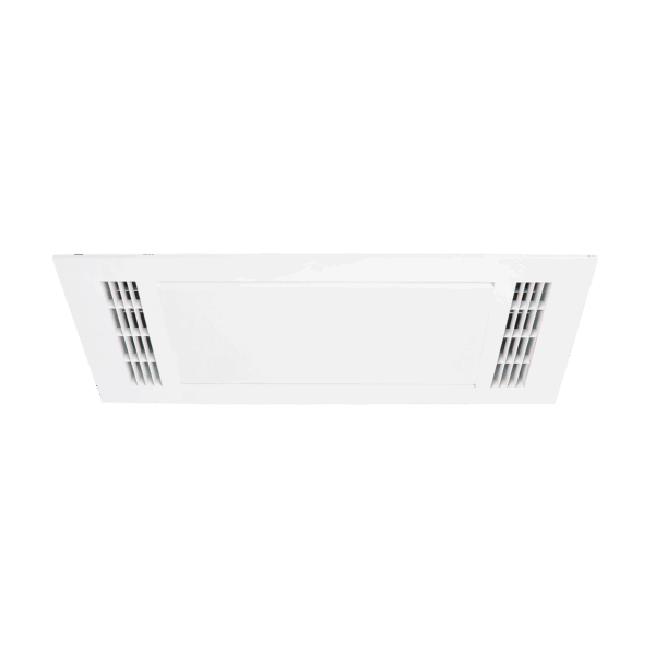 Furnace 2200w Fan Forced Heat 3 in 1 Bathroom Heater Exhaust Fan with 20w Tricolour Light - White