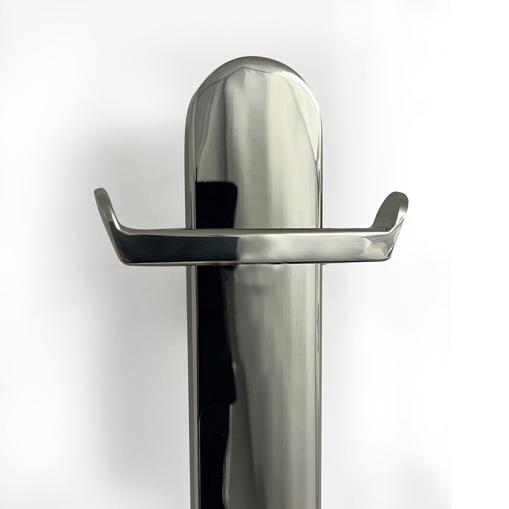 Radiant VERTICAL FLAT BAR HOOK MIRROR POLISHED