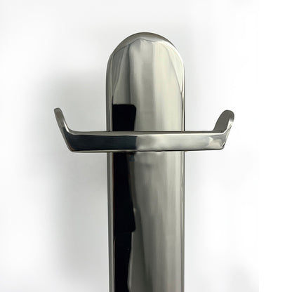 Radiant VERTICAL FLAT BAR HOOK MIRROR POLISHED