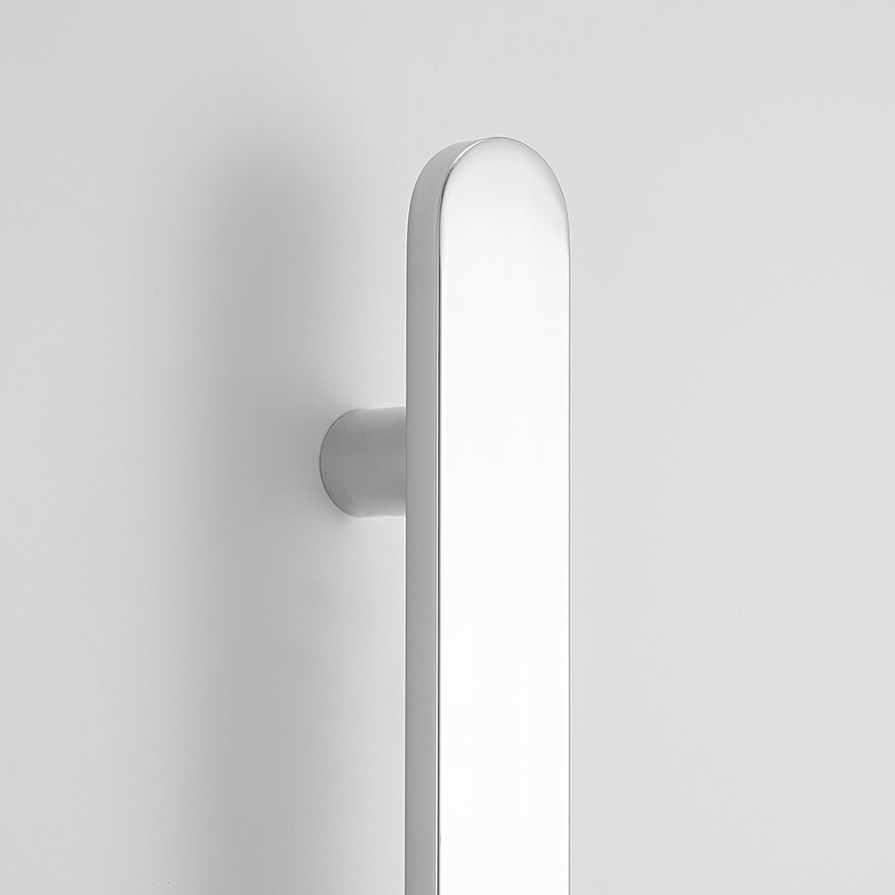 Radiant Polished Stainless Flat Profile Vertical 930mm NON-HEATED Single Bar Towel Rail
