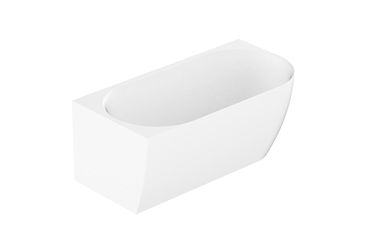 Glacier Left Corner Bath 1500 Gloss White