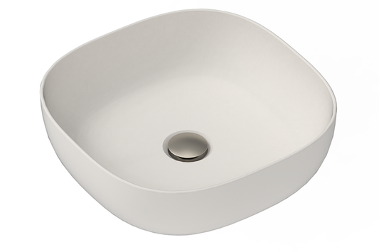 Glam Square Above Counter Basin Mat Pearl