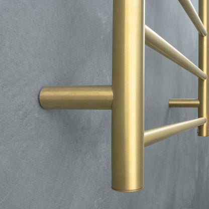 Radiant Brushed Gold 700 x 830mm Round NON-HEATED Towel Rail