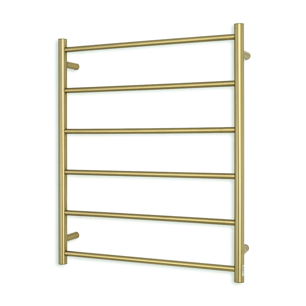 Radiant Brushed Gold 700 x 830mm Round NON-HEATED Towel Rail