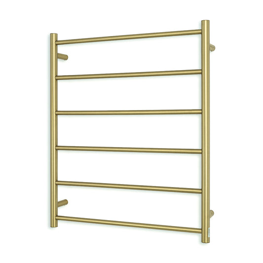 Radiant Brushed Gold 700 x 830mm Round NON-HEATED Towel Rail