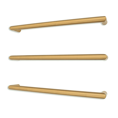 Radiant Brushed Gold 650mm Round Single Bar Towel Rail
