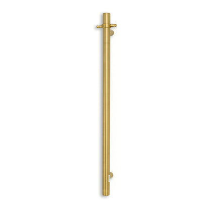 Radiant Brushed Gold Vertical 950mm Round NON-HEATED Single Bar Towel Rail