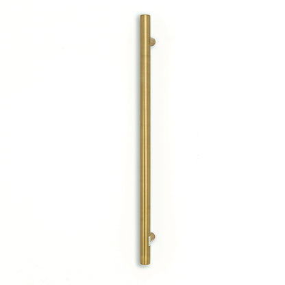 Radiant Brushed Gold Vertical 950mm Round NON-HEATED Single Bar Towel Rail