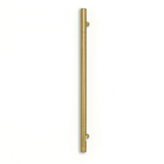 Radiant Brushed Gold Vertical 950mm Round NON-HEATED Single Bar Towel Rail
