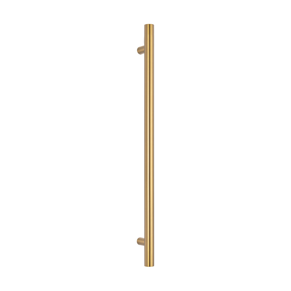 Radiant Vertical Single HEATED Towel Rail 40 x 950mm Brushed Gold