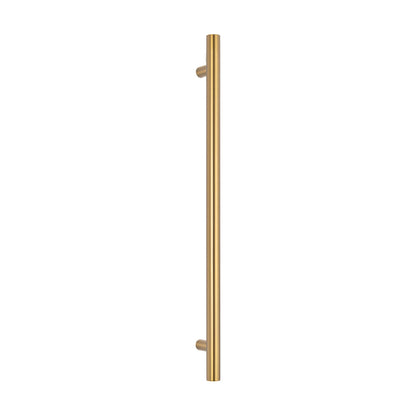 Radiant Vertical Single HEATED Towel Rail 40 x 950mm Brushed Gold