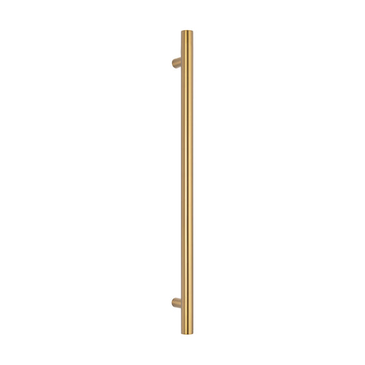 Radiant Vertical Single HEATED Towel Rail 40 x 950mm Brushed Gold