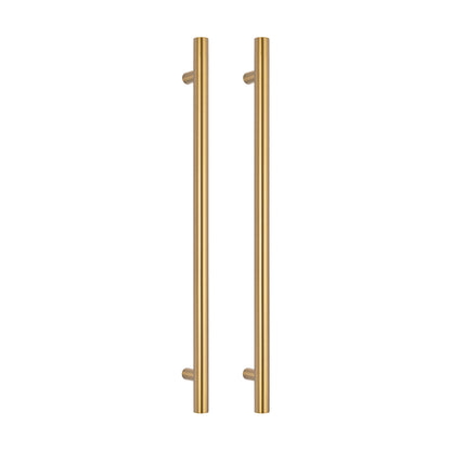 Radiant Vertical Single HEATED Towel Rail 40 x 950mm Brushed Gold