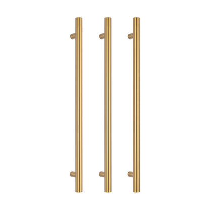 Radiant Vertical Single HEATED Towel Rail 40 x 950mm Brushed Gold