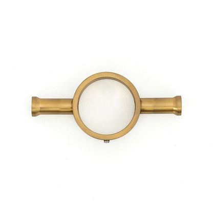 Radiant Brushed Gold Vertical 950mm Round NON-HEATED Single Bar Towel Rail