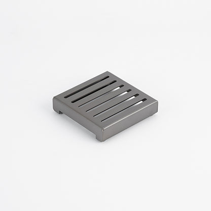 Radiant Slotted Square Shower Grate - 100 mm + 38mm outlet - Gunmetal Grey