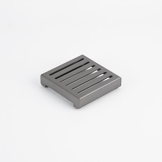 Radiant Slotted Square Shower Grate - 100 mm LID ONLY - Gunmetal Grey