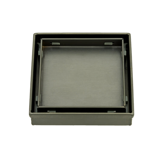 Radiant Tile Insert Square Shower Grate - 100 mm + 38mm outlet - Gunmetal Grey