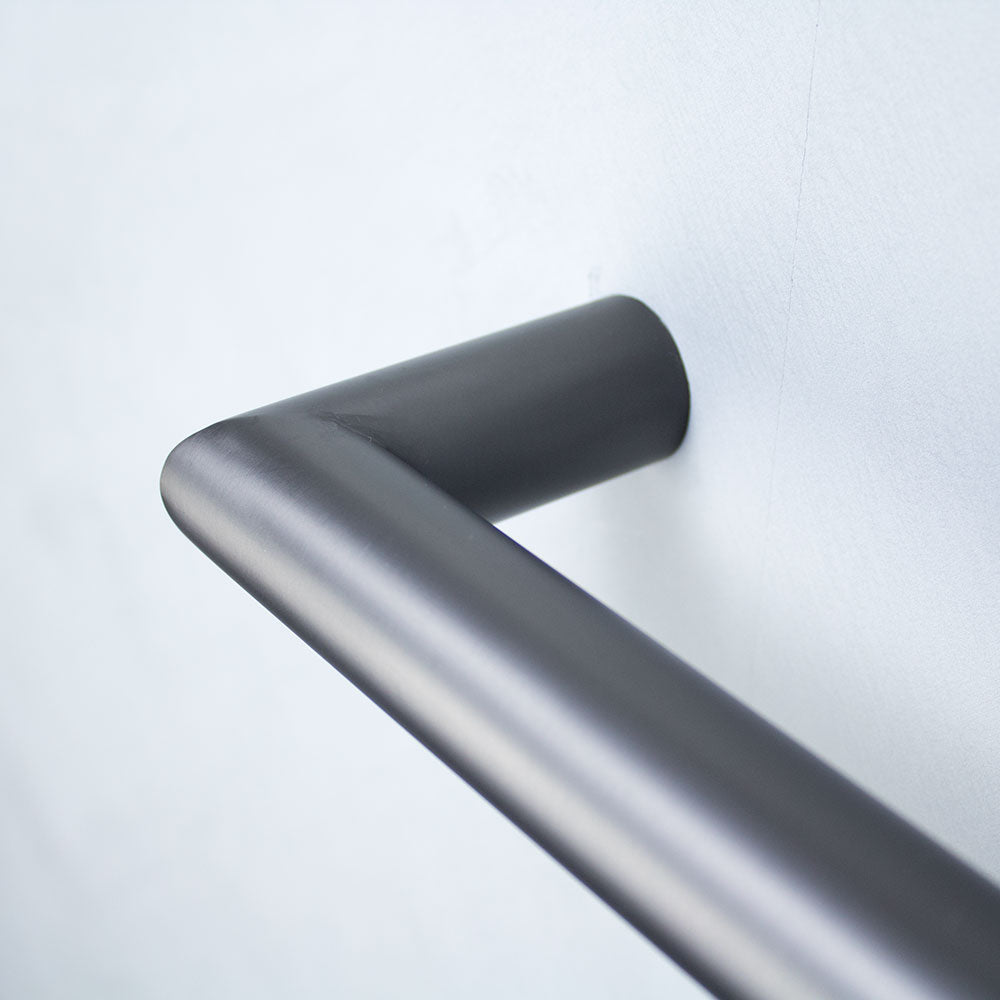 Radiant Gunmetal Grey 800mm Round Single Bar Towel Rail