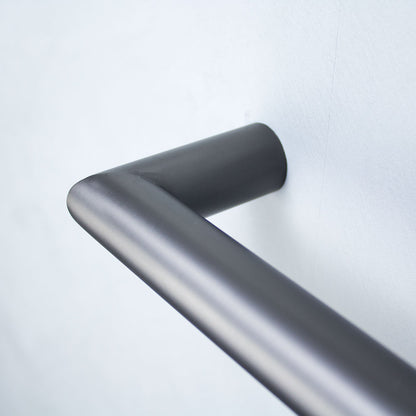 Radiant Gunmetal Grey 800mm Round Single Bar Towel Rail