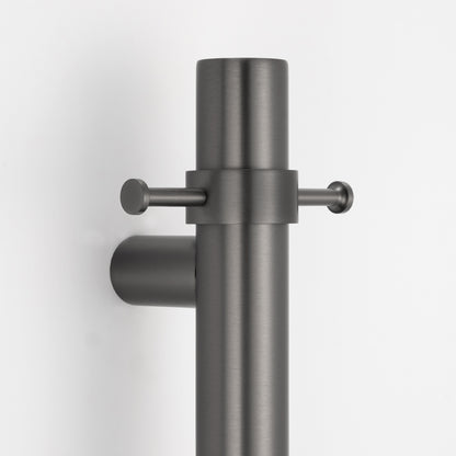 Radiant Vertical Towel Rail Hook for Vertical HEATED Bar Gunmetal