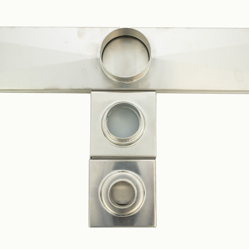 Radiant Tile Insert Linear Shower Grate - 800 mm length + 38mm outlet - Brushed Satin