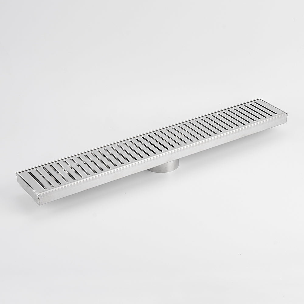 Radiant Slotted Linear Shower Grate - 1000 mm length + 38mm outlet - Brushed Satin