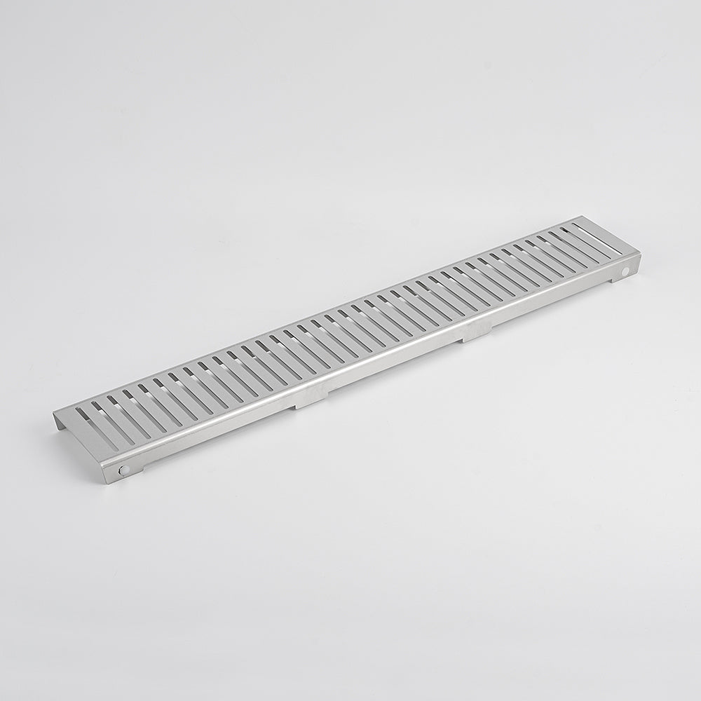 Radiant Slotted Linear Shower Grate - 600 mm length LID ONLY - Brushed Satin