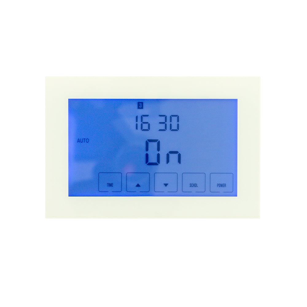 Radiant Glass Fronted Touch screen countdown timer Horizontal mounted - White