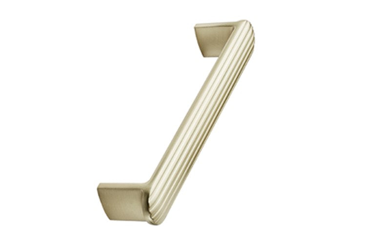 Fluted Handle 128 cc Light Brush Brass
