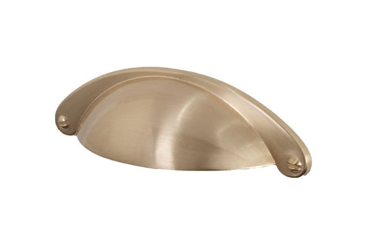 Seashell Handle 64 cc Light Brush Brass