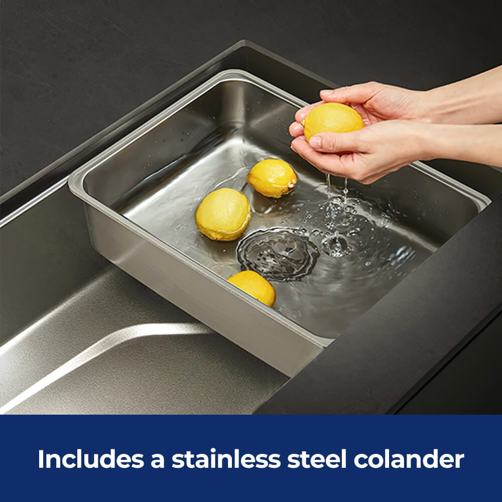 Luxe Serene 1.0 Single Bowl Workstation Kitchen Sink - Slide Lip - 2.5mm Thick Stainless Steel - 750mm - Anti-Scratch StoneGuard™