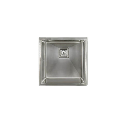 Vanté Single Square Bowl Kitchen Sink - R10 Corner - SS 304 Stainless Steel - 450mm - Brushed Finish
