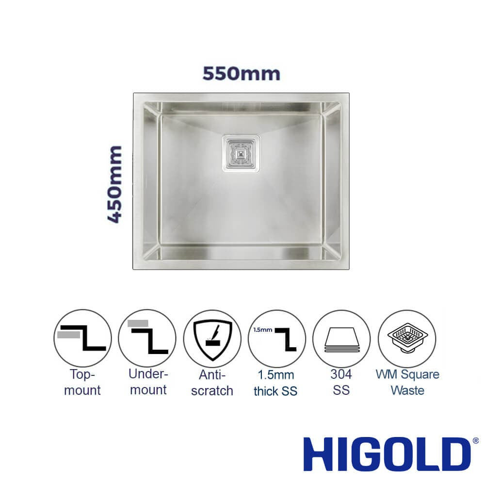 Vanté Anti-scratch Single Bowl Kitchen Sink