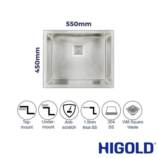Vanté Anti-scratch Single Bowl Kitchen Sink