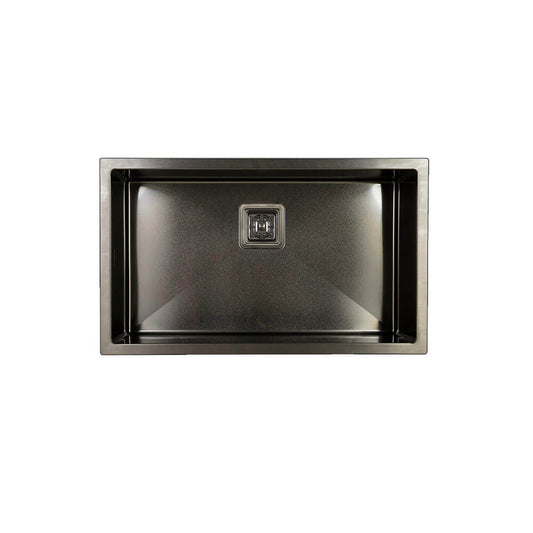 Vanté Nano Coated Single Large Bowl Kitchen Sink - R10 Corner - SS 304 Stainless Steel - 750mm - PVD Gunblack