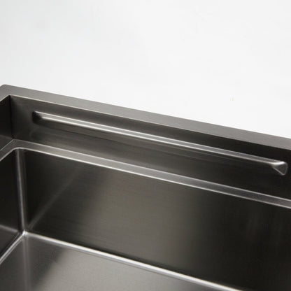 750mm Gun Metal PINIZ Single Bowl Workstation Kitchen Sink - Slide Lip - Nano Coated 1.2mm Thick Stainless Steel - Anti-Scratch