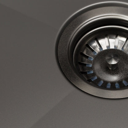 820mm Gun Metal Belle Luxe 1.0 Double Bowl Workstation Kitchen Sink - Slide Lip - Nano Coated 3mm Thick Stainless Steel Panel - Anti-Scratch
