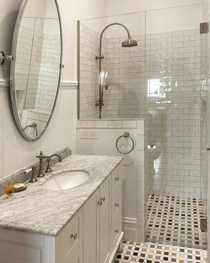 Coventry 120x55 Single Bowl White Vanity with Marble Top & Under Counter Basin - 3TH