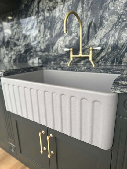 Novi 75x46 Fireclay Butler Sink - Concrete Look