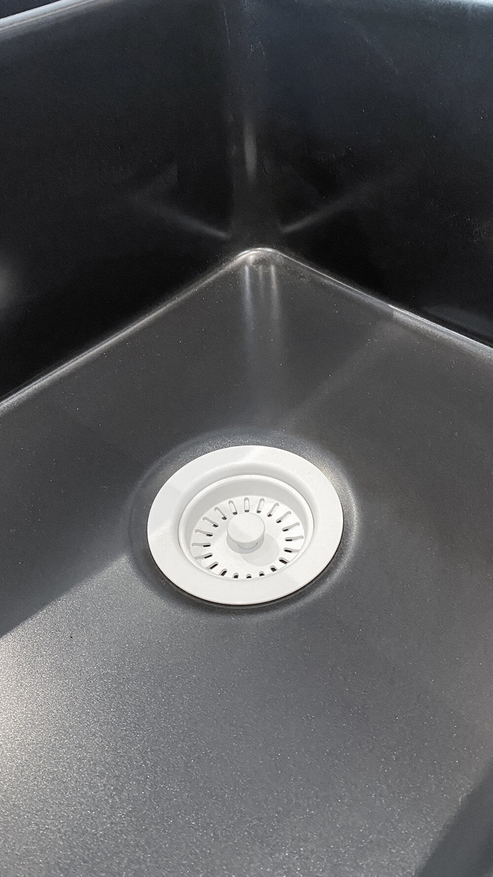 90x50 Matte White Basket Waste & Long Bolt